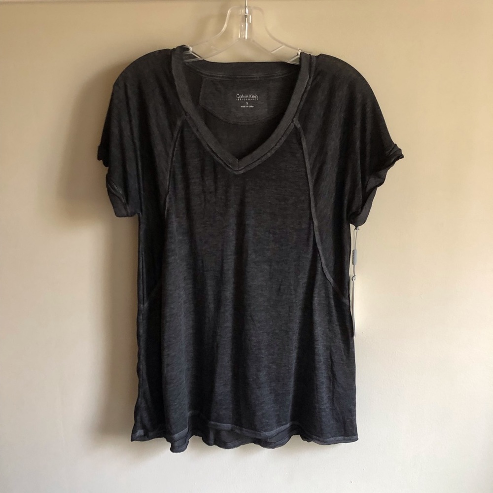 NEW Calvin Klein Performance Relaxed Icy Wash Swing T-Shirt - Black - Small